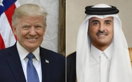 أمير قطر والرئيس الأمريكي يناقشان مستجدات اتفاق وقف إطلاق النار عبر الهاتف