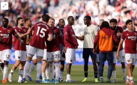 وست هام ينتزع فوزا مثيرا من إيفرتون ويعزز آماله في البقاء بدوري الإنجليزي الممتاز