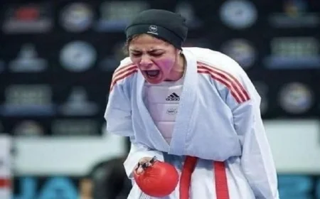 منة الهواري تتألق وتحصد الميدالية الفضية في البطولة العالمية للكاراتيه