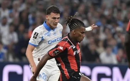 نيس يحقق التعادل مع مارسيليا 1-1 في مواجهة مثيرة بالدوري الفرنسي