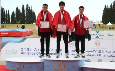 مصر تحقق الصدارة في اليوم الأول من البطولة العربية لألعاب القوى للشباب بتونس