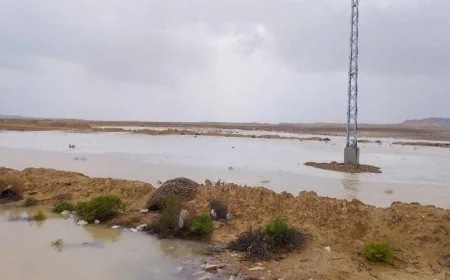 وزير الري يراقب تأثير السيول في شمال سيناء من خلال صور حصرية