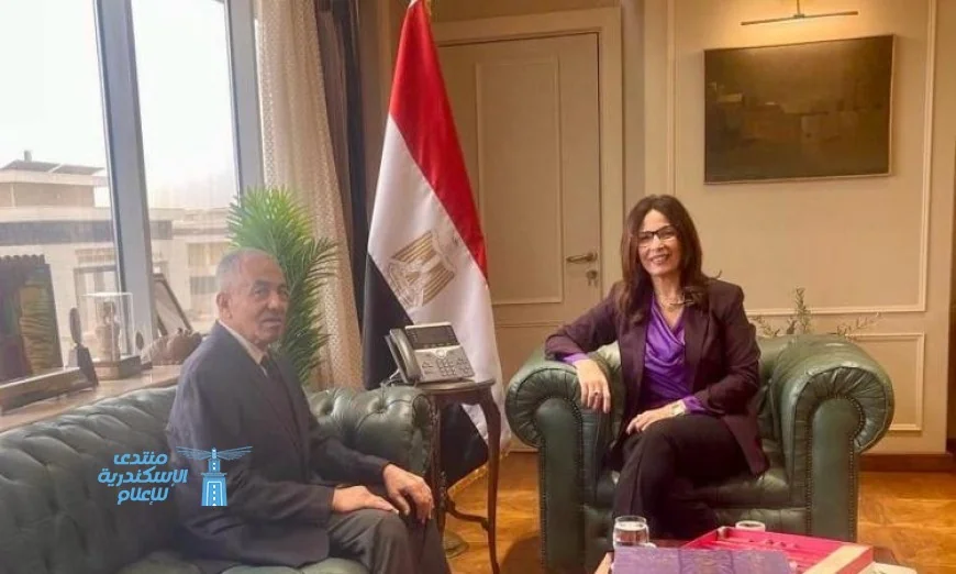 وزيرة الثقافة د. جيهان زكي تستقبل النائب أحمد العوضي وكيل أول مجلس الشيوخ لتعزيز الثقافة والفنون