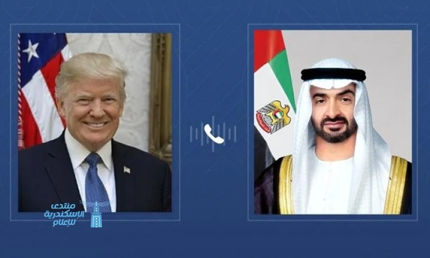 الرئيس الإماراتي يناقش مع نظيره الأمريكي آخر مستجدات الأوضاع في المنطقة