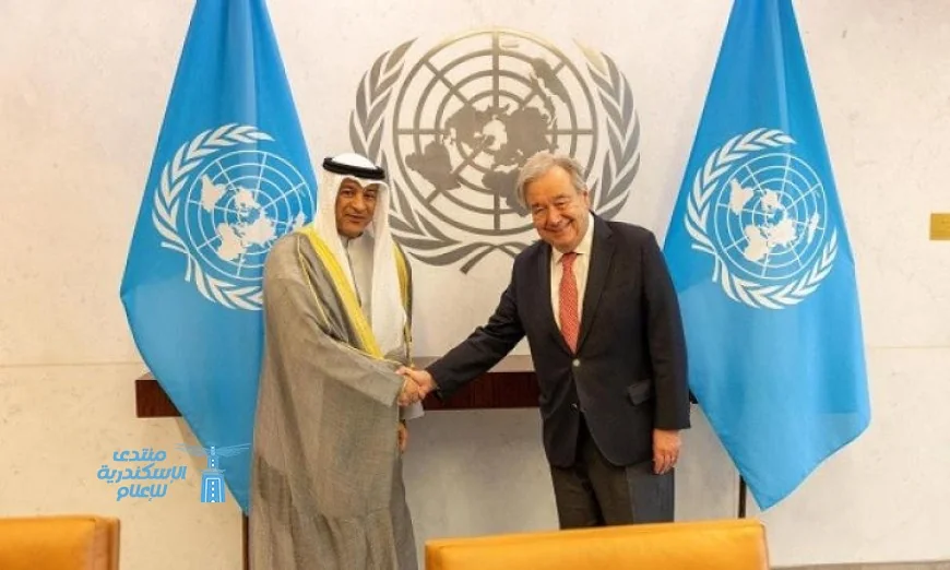 البديوي وجوتيرش يناقشان الاعتداءات الإيرانية على دول مجلس التعاون الخليجي