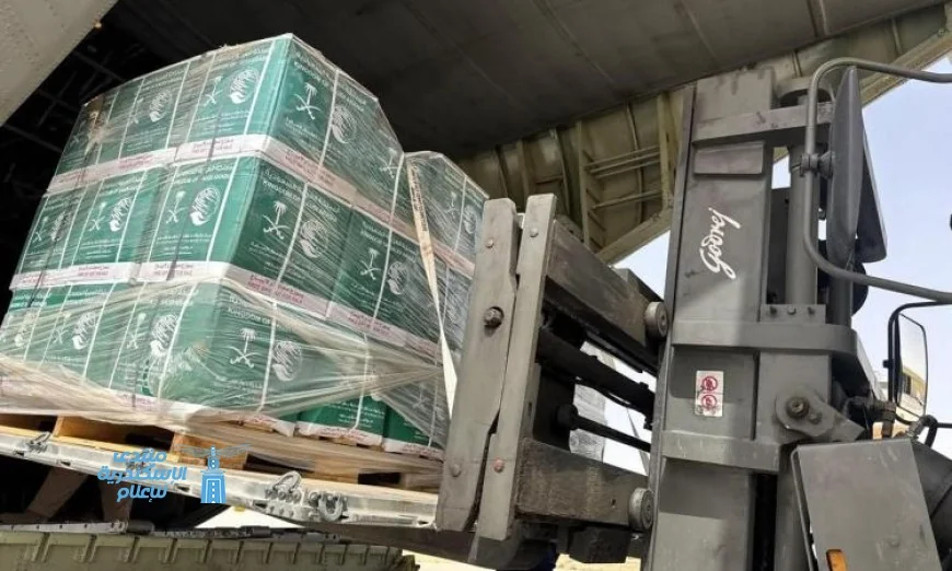 طائرة إغاثة سعودية رقم 83 تصل مطار العريش لتقديم الدعم والمساعدات للفلسطينيين في قطاع غزة