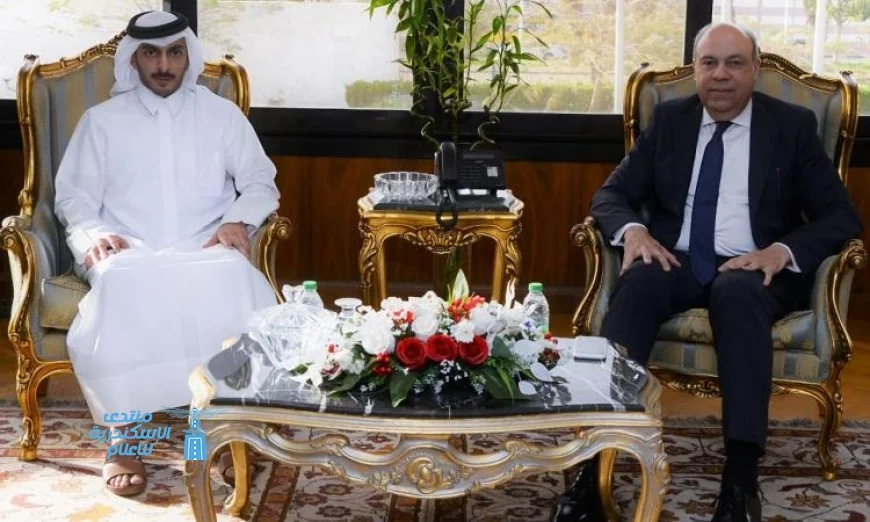 الحفني يستعرض آفاق التعاون مع شركات فهد آل ثان القطرية في مجال إنتاج وقود الطائرات المستدام