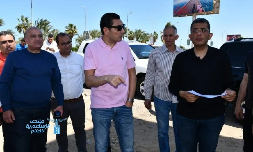 جوهر ومحافظ البحر الأحمر يستعرضان الأرض المخصصة لإنشاء القرية الأولمبية