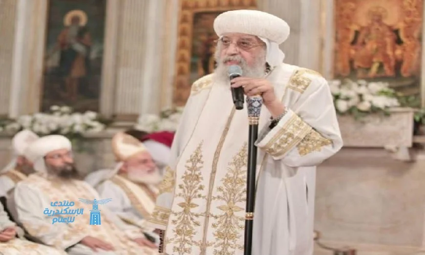 البابا تواضروس يقود صلوات قداس عيد القيامة المجيد من الكاتدرائية المرقسية المباركة