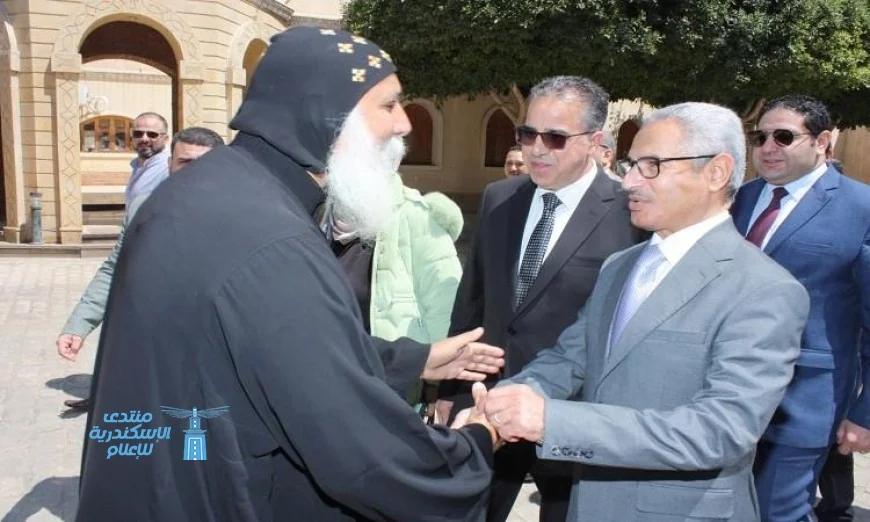 محافظ بني سويف يحتفل بعيد القيامة المجيد مع كافة طوائف الكنيسة ومذاهبها