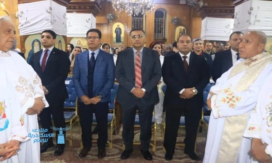 محافظ القليوبية يشارك في احتفالات عيد القيامة المجيد بكنيسة العذراء في بنها