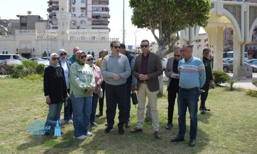 محافظ بورسعيد يجول في حدائق المدينة للاحتفال بعيد شم النسيم