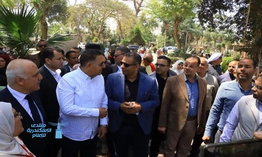 محافظ القليوبية يتفاعل مع المواطنين في احتفالات شم النسيم بحدائق القناطر الخيرية