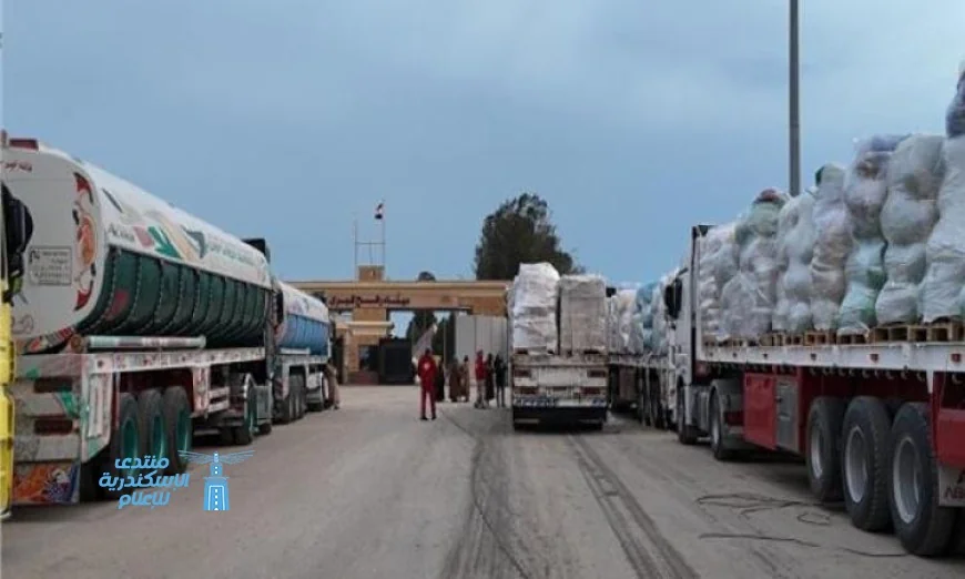 قافلة زاد العزة 176 تصل قطاع غزة لتقديم الدعم للفلسطينيين