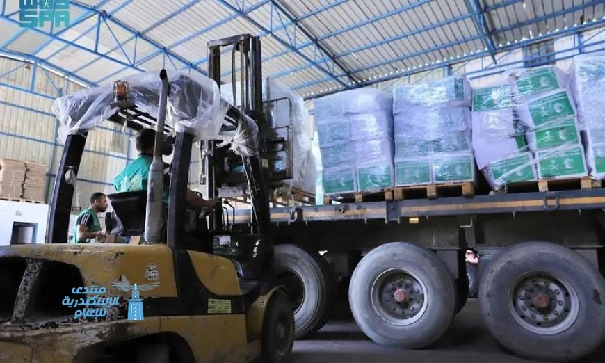 قافلة مساعدات إنسانية جديدة من سلمان للإغاثة تصل إلى قطاع غزة لدعم المتضررين