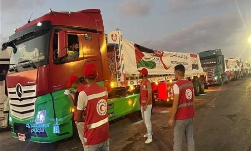 قافلة زاد العزة الـ177 تصل إلى قطاع غزة لدعم المتضررين