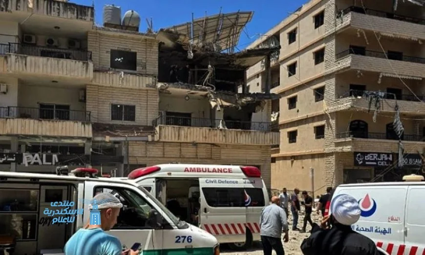 استشهاد وإصابة 9 مسعفين في استهداف إسرائيلي ثلاثي بجنوب لبنان