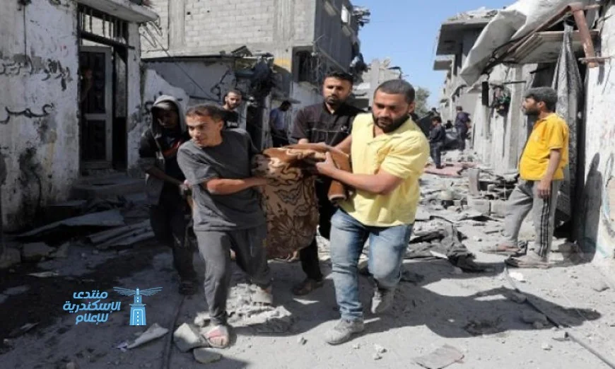 شهيد وثلاث إصابات نتيجة قصف طائرة مسيرة تابعة للاحتلال الإسرائيلي في جنوب خان يونس