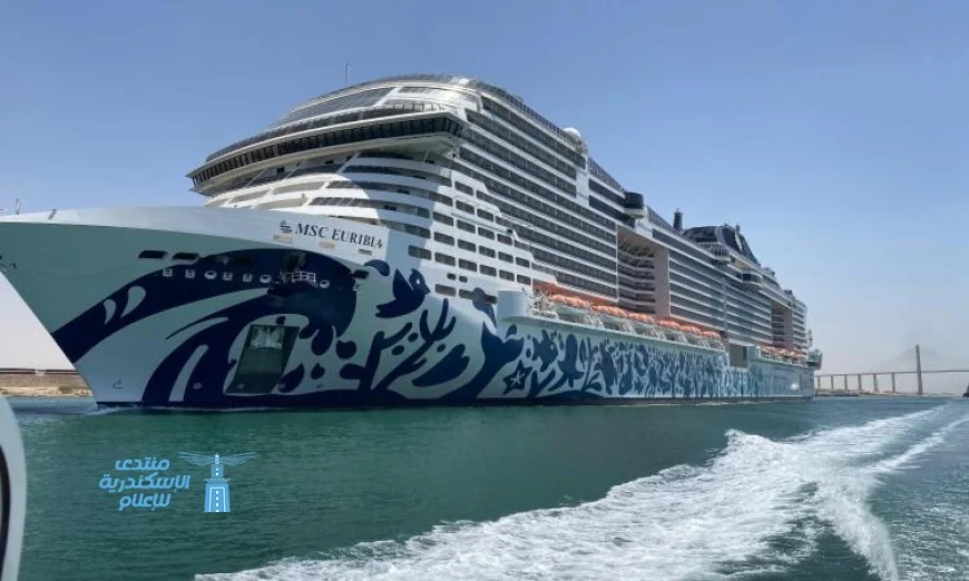 سفينة الركاب السياحية العملاقة تعبر قناة السويس في أكبر حدث بحري عالمي