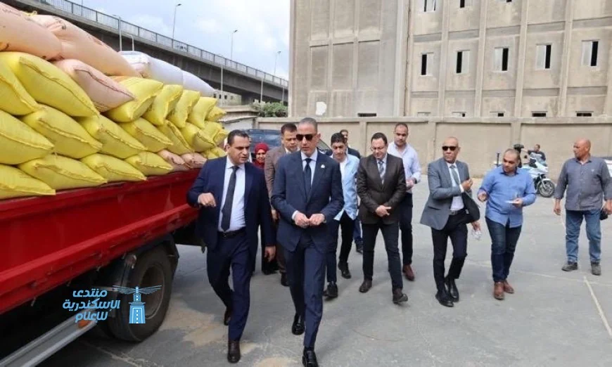 محافظ الجيزة يزور صومعة إمبابة لمتابعة سير تخزين محصول القمح وتوريداته